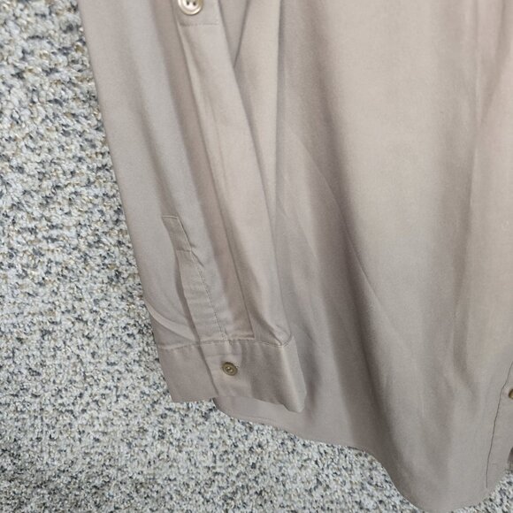 Chicos Top Womens 2 US Large Beige Button Up Roll Tab Sleeve Collared Casual - Picture 3 of 7
